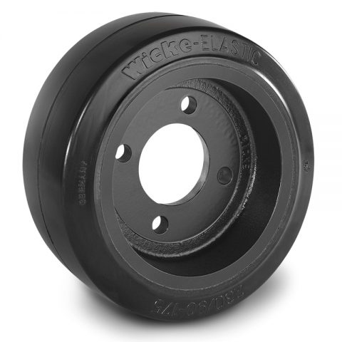 Drive wheel for electric pallet truck 230mm from Elastic Rubber Flange application with 4 holes for machines Linde