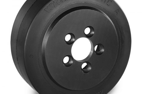 Drive wheel for electric pallet truck 230mm from Elastic Rubber Flange application with 5 holes for machines Still-Wagner