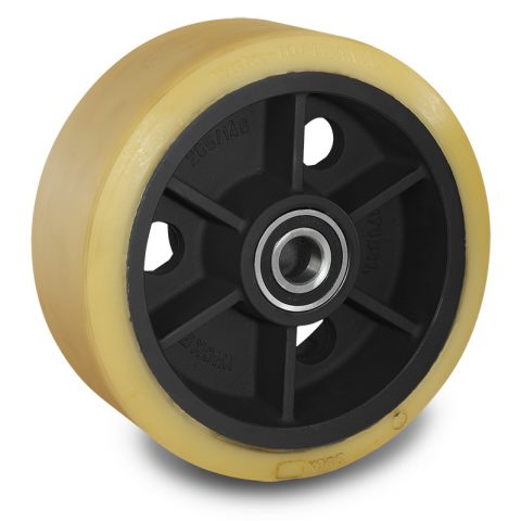 Load wheel for electric pallet truck 343mm from polyurethane for machines Linde,Magaziner