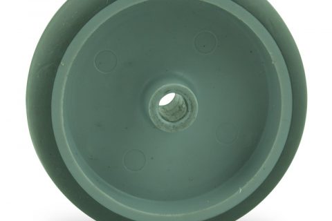 Wheel 150mm for light trolleys made from grey rubber,plain bearing.