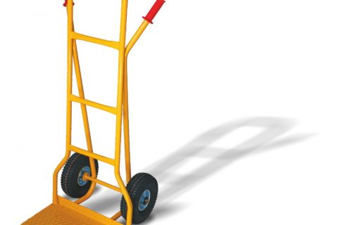 Hand truck with two wheels from pneumatic rubber 260mm docking platform 290x500mm