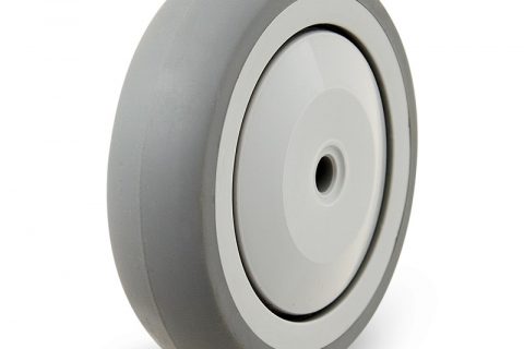Wheel 125mm from grey rubber with double ball bearings