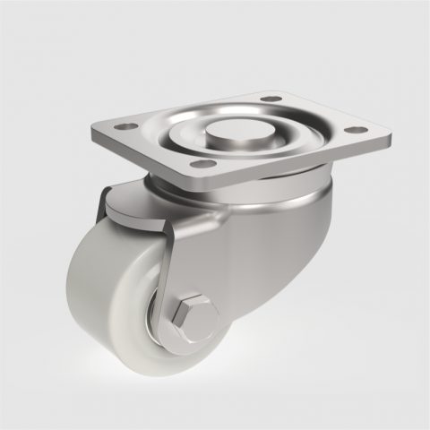 Heavy duty swivel castor 65mm for,wheel made of Cast Polyamide,double ball bearings.Top plate fitting