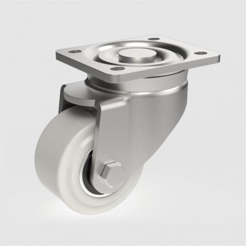 Heavy duty swivel castor 80mm for,wheel made of Cast Polyamide,double ball bearings.Top plate fitting