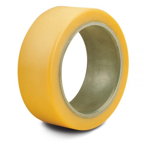 Polyurethane steel band for electric pallet truck 125mm