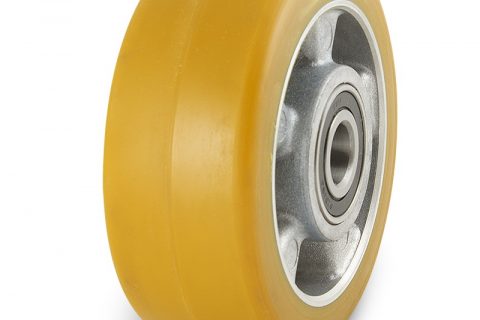 Support wheel for electric pallet truck 230mm from polyurethane with ball bearings for machines Genkinger and axle 25mm