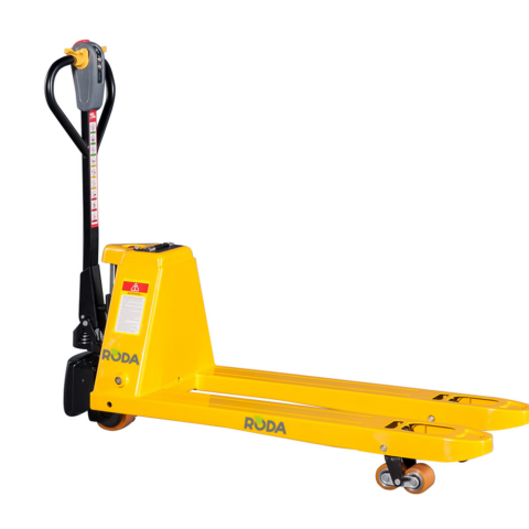 Electric pallet truck with manual hydraulic lift