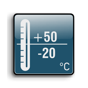 Working temperature from -20C up to +50C