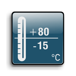 Working temperature from -15C up to +80C