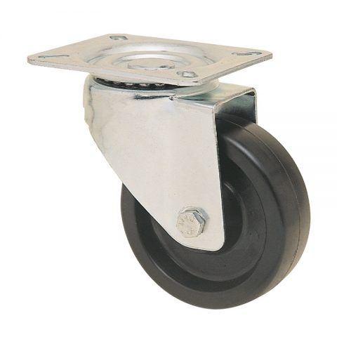 hi-temperature wheelsswivel castor for trolleys.Thermoset resin with  and Plain bearing.Top plate fitting