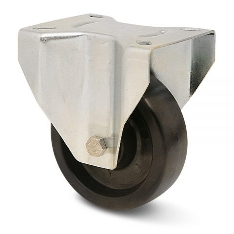 hi-temperature wheelsfixed castor for trolleys.Thermoset resin with  and Double ball bearings.Top plate fitting