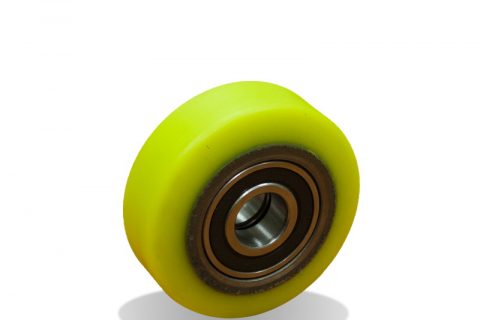 Wheels for elevators 80mm. Polyurethane thread with cast iron rim and Double ball bearings