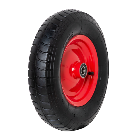 Loose wheels for trolleys.Pneumatic black rubber with steel rim and Double ball bearings